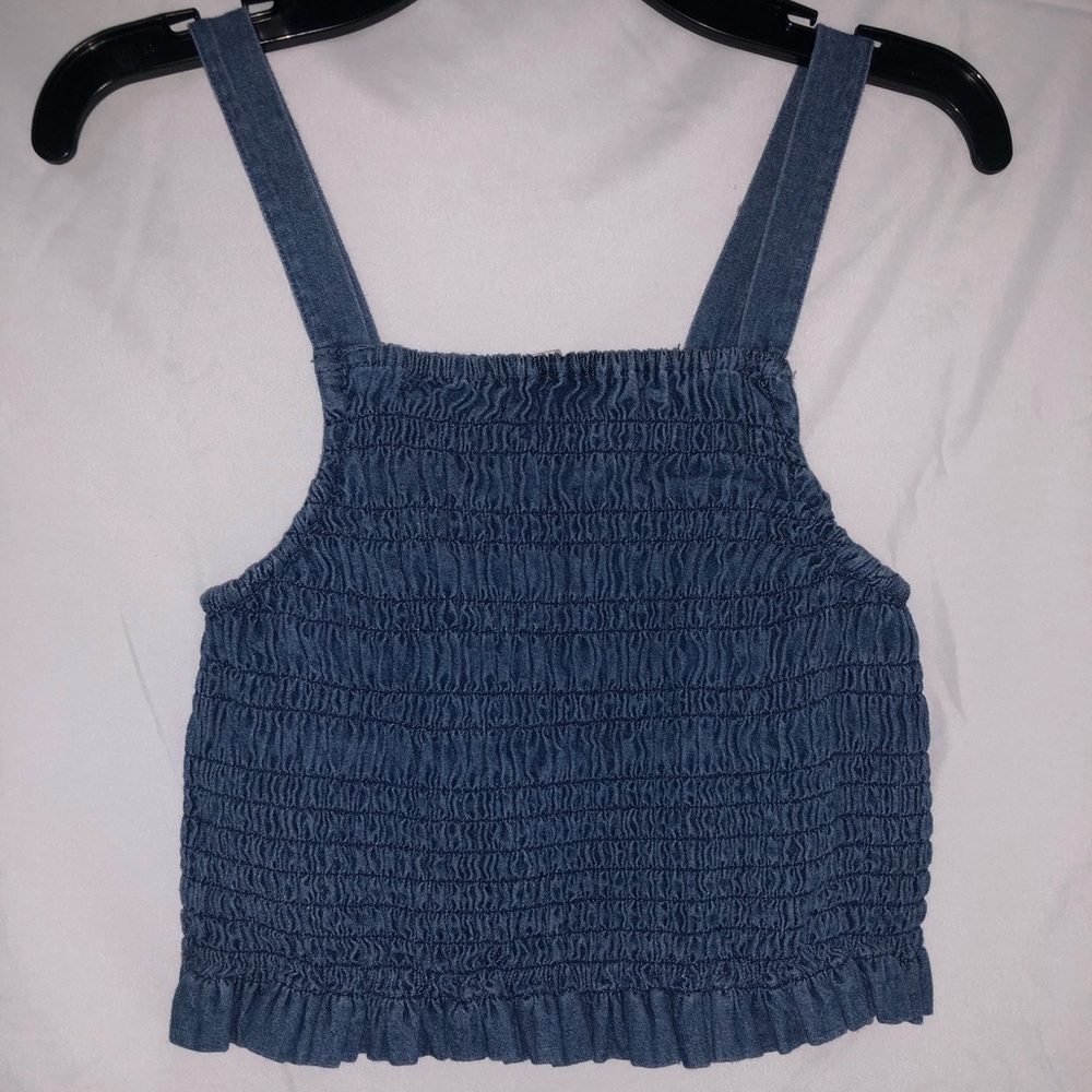 70’s style denim tank top